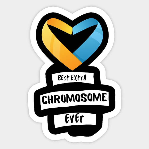 Down Syndrome Awareness Gift, best extra Chromosome, Down Right Perfect Sticker by AM95